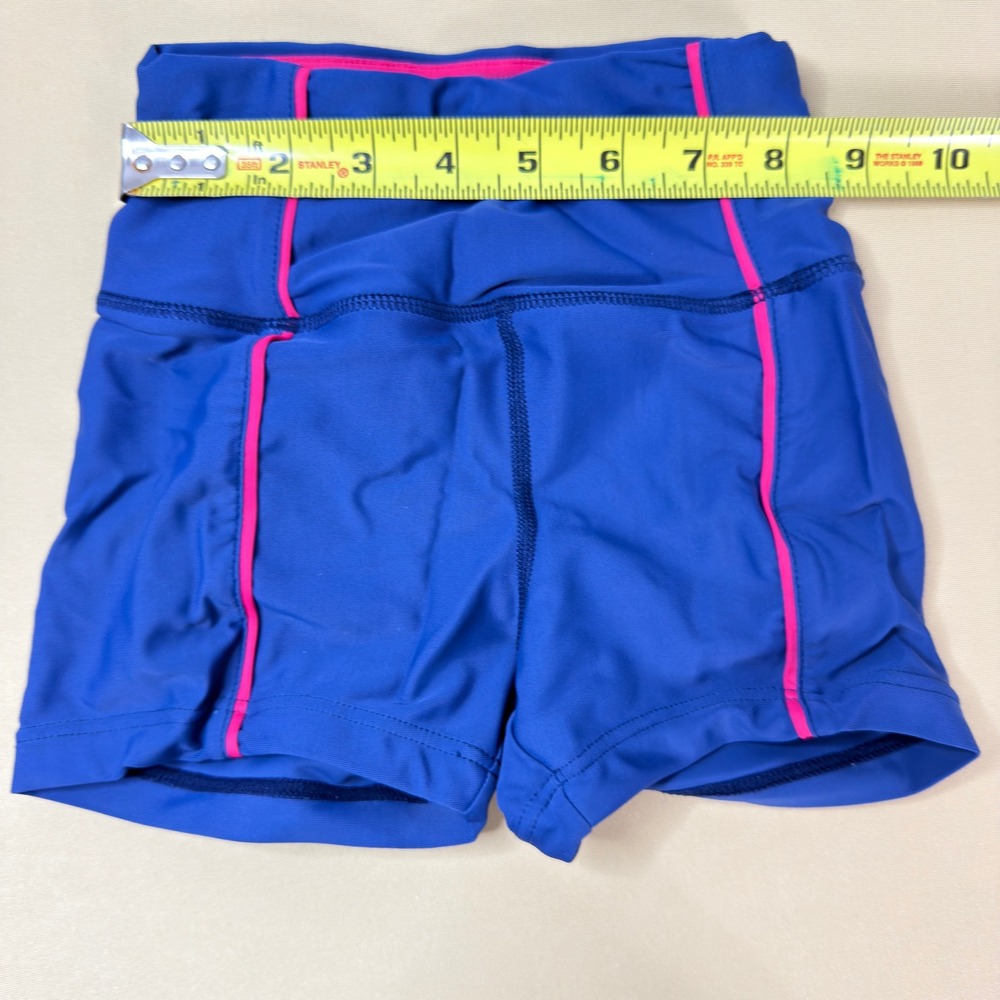 Honeycut Dance Set Kids Size CM Blue Pink Excellent Two Piece Shorts Bra Bow - Picture 6 of 9
